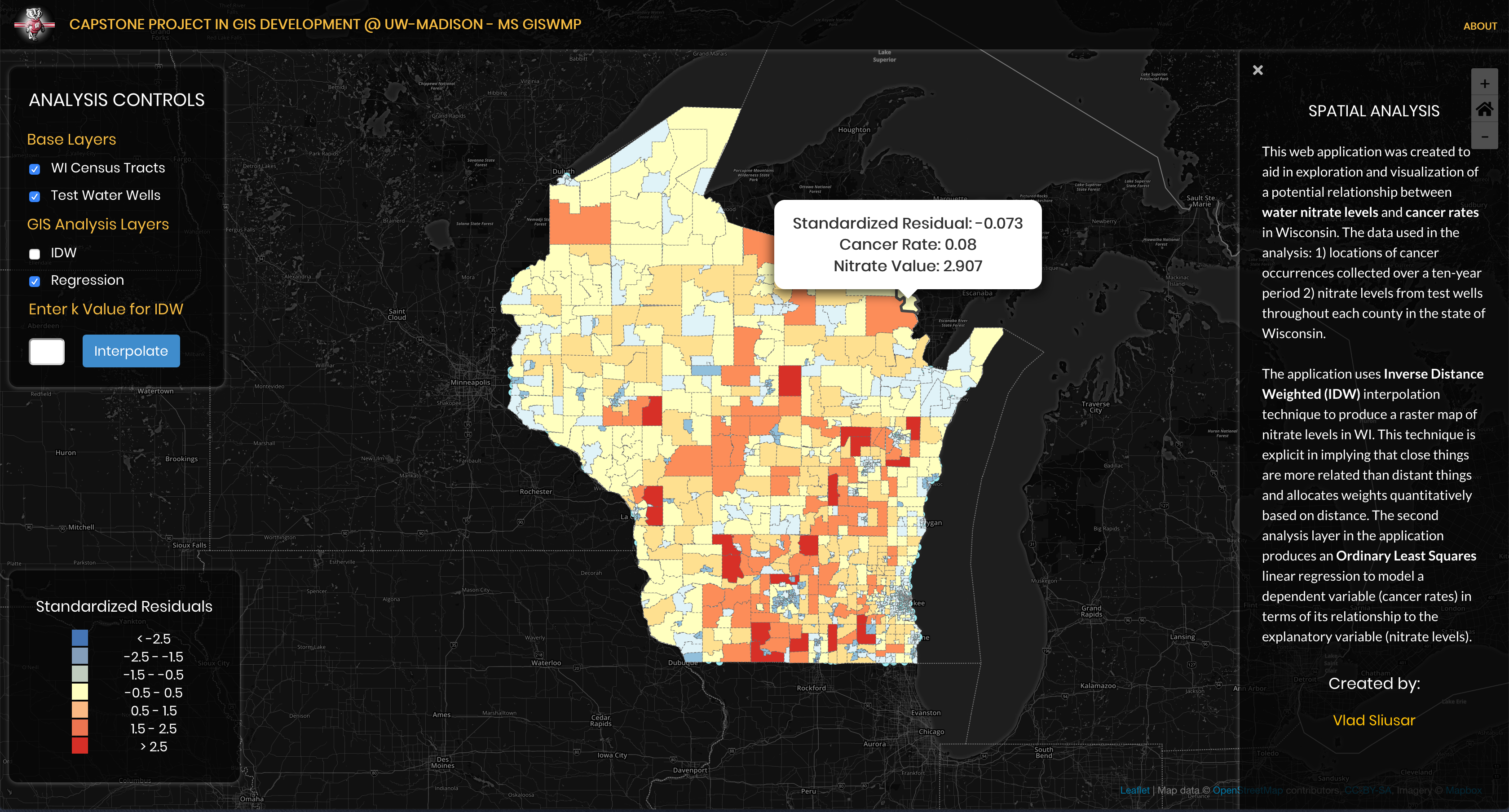 Capstone Project in GIS Development @ UW-Madison